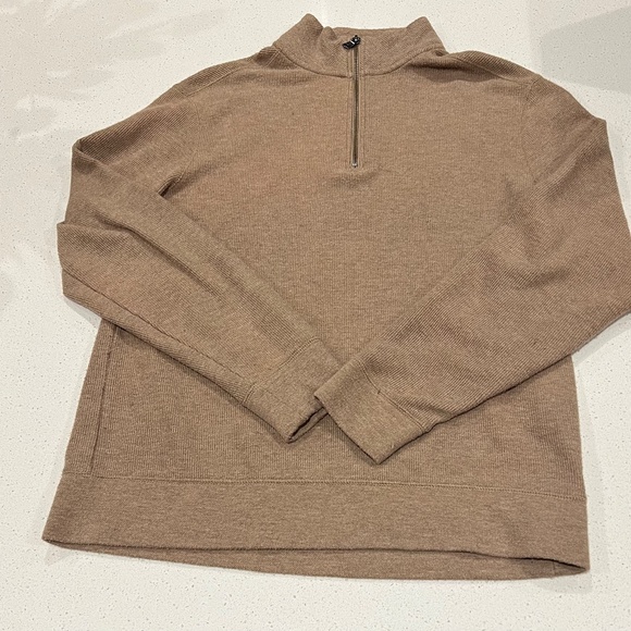 Banana Republic Quarter zip- Tan - Picture 2 of 3